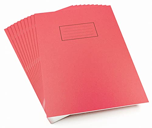 Silvine Schulheft, A4, Rot Liniert, 10 mm, 80 Seiten, 10 Stück von Silvine