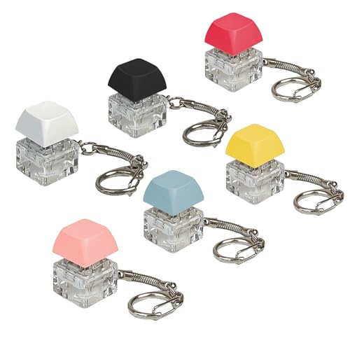 Simaixing Tastatur-Fidget-Schlüsselanhänger, Dekompression, mechanische Tastatur, Fidget-Klicker, Stressabbau-Tastatur-Taste, für Erwachsene, Geschenke zur Entlastung der Zeit (Farbe A) von Simaixing