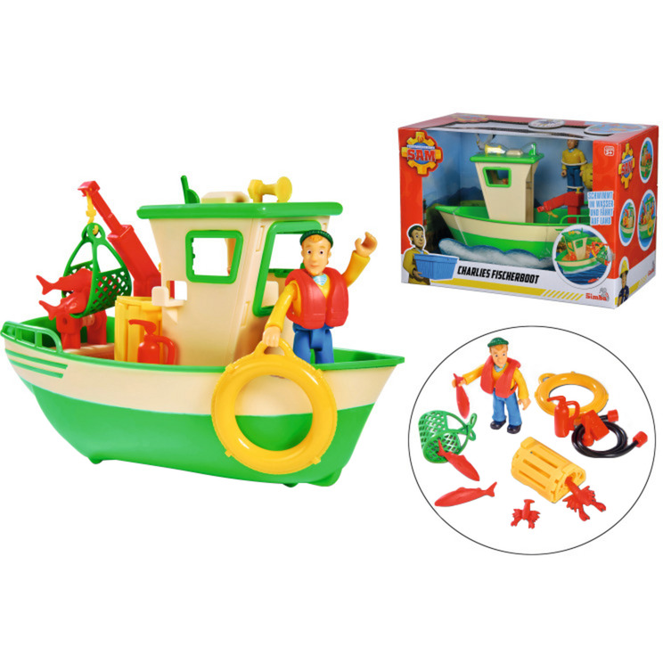 Feuerwehrmann Sam Charlies Fischerboot mit Figur, Spielfahrzeug Feuerwehrmann Sam Charlies Fischerboot mit Figur, Spielfahrzeug von Simba