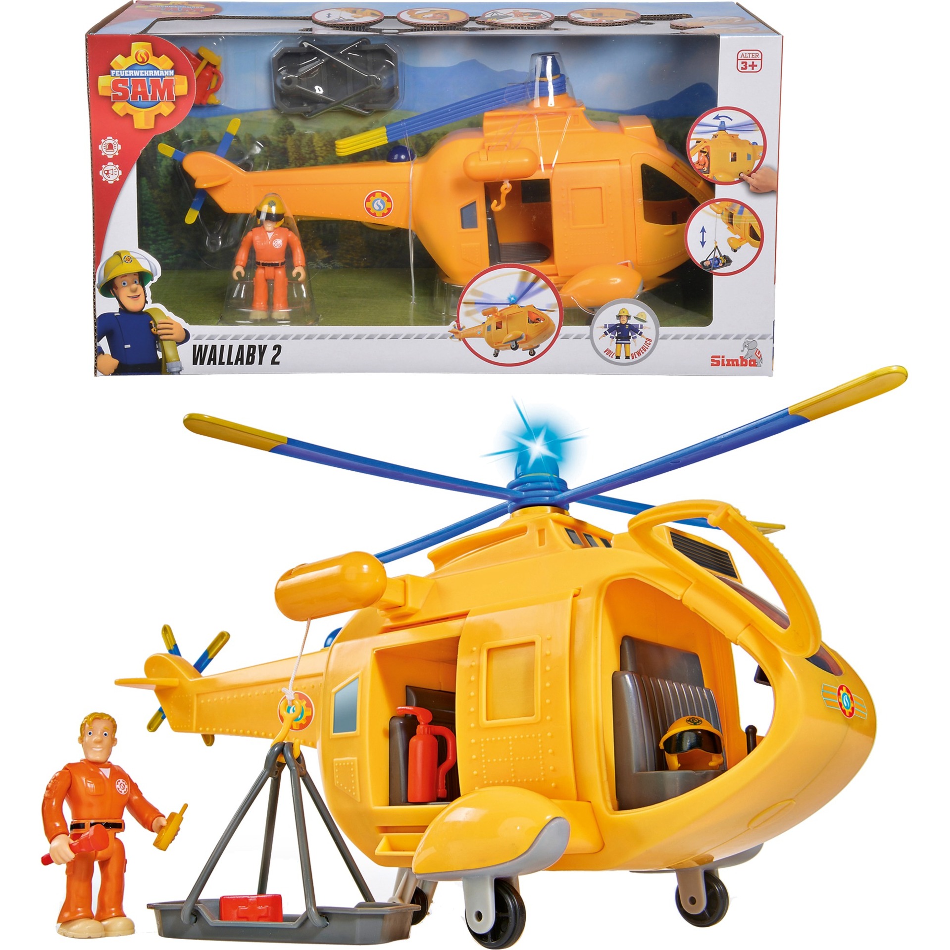 Feuerwehrmann Sam Hubschrauber Wallaby II, Spielfahrzeug von Simba