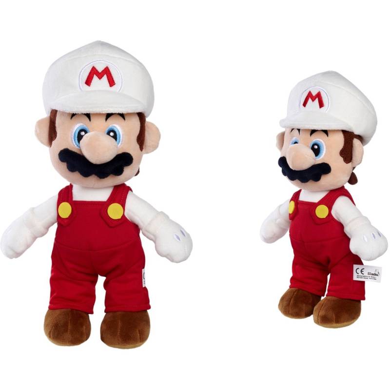 Super Mario - Feuer Mario Plüsch, Kuscheltier von Simba
