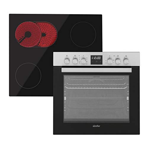 Simfer Einbau Herd-Set, 60 cm, Glaskeramik-Kochfeld mit Zweikreis-und Bräterzone, 9 Funktionen, Digitaler Timer, Heißluft, SteamCleaning, Grillfunktion, Umluft, Teleskopauszug, SMF-CS 3029 Simfer Einbau Herd-Set, 60 cm, Glaskeramik-Kochfeld mit Zweikreis-und Bräterzone, 9 Funktionen, Digitaler Timer, Heißluft, SteamCleaning, Grillfunktion, Umluft, Teleskopauszug, SMF-CS 3029 von Simfer