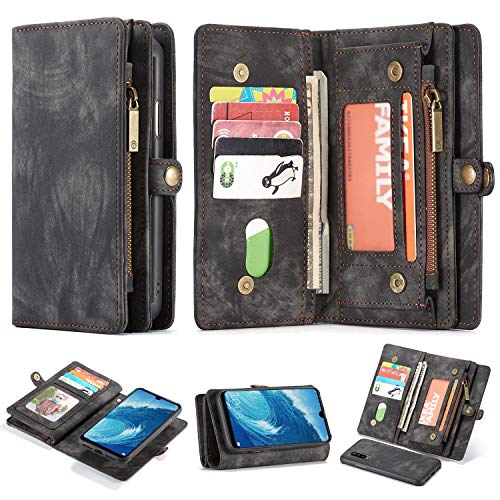 Simicoo Mate 20 lite skórzany pokrowiec ochronny z 11 przegródkami NA karty funkcja stojaka zamek błyskawiczny zdejmowane zamknięcie magnetyczne Simicoo Mate 20 lite skórzany pokrowiec ochronny z 11 przegródkami NA karty funkcja stojaka zamek błyskawiczny zdejmowane zamknięcie magnetyczne von Simicoo