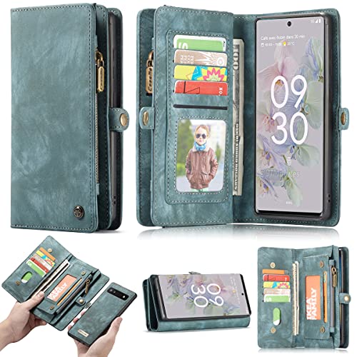 Simicoo Schutzhülle für Samsung Galaxy S25 Edge, Leder, abnehmbare Brieftasche, Reißverschluss, mit 11 Kartenfächern, magnetisch, Klapphülle mit Griff, Handgelenkschlaufe, Tasche, Handtasche (Blau) Simicoo Schutzhülle für Samsung Galaxy S25 Edge, Leder, abnehmbare Brieftasche, Reißverschluss, mit 11 Kartenfächern, magnetisch, Klapphülle mit Griff, Handgelenkschlaufe, Tasche, Handtasche (Blau) von Simicoo