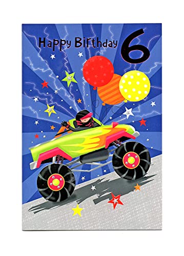 Geburtstagskarte für sechs (6) 6. Jahre alte Jungen – Gratis Post (UK) von Simon Elvin