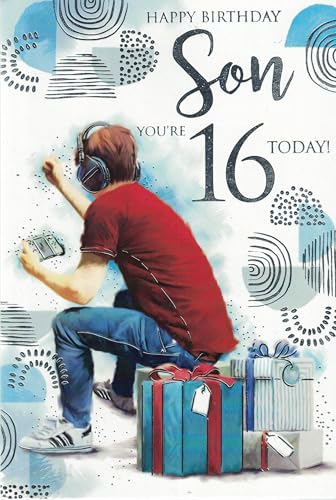 Geburtstagskarte für Sohn zum 16. Geburtstag, 22,9 x 15,2 cm Geburtstagskarte für Sohn zum 16. Geburtstag, 22,9 x 15,2 cm von Simon Elvin