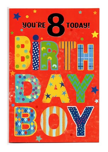 Geburtstagskarte zum 8. Geburtstag (8) Jahre alter Junge von Simon Elvin