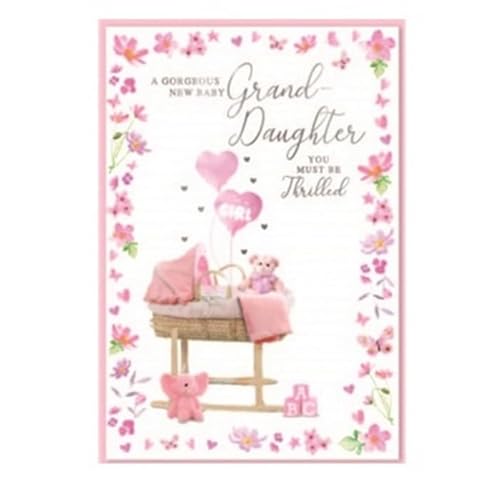Simon Elvin - Grußkarte GRAND DAUGHTER (Einheitsgröße) (Rosa/Braun/Grün) von Simon Elvin
