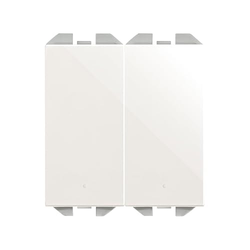 SIMON Doppelschalter, Serie Simon 270, Wandschalter, einfach zu installieren, Einbau, geeignet für den Innenbereich (IP20), Weiß (20001201-090) von Simon
