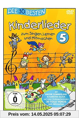 Die 30 Besten Kinderlieder 5 (Dvd) von Simone Sommerland, Karsten Glück und die Kita-Frösche