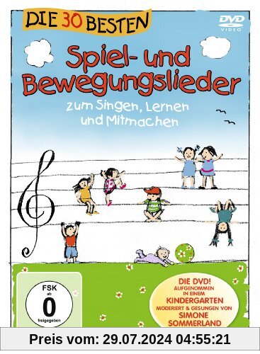 Die 30 besten Spiel- und Bewegungslieder - Die DVD - zum Singen, Lernen und Mitmachen von Simone Sommerland, Karsten Glück und die Kita-Frösche