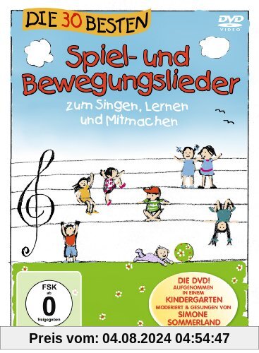 Die 30 besten Spiel- und Bewegungslieder - Die DVD - zum Singen, Lernen und Mitmachen von Simone Sommerland, Karsten Glück und die Kita-Frösche