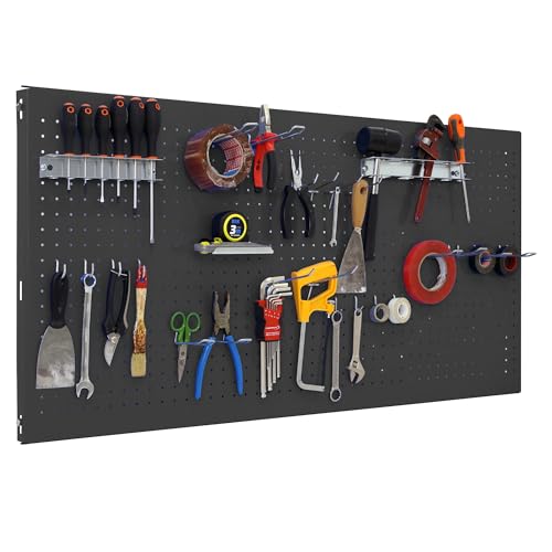 Simon Rack Simonwork Werkzeugwand für die Wand, Organizer für Werkzeuge, inklusive 22 Haken und 3 Halterungen, 1500 x 400 mm, Anthrazit Simon Rack Simonwork Werkzeugwand für die Wand, Organizer für Werkzeuge, inklusive 22 Haken und 3 Halterungen, 1500 x 400 mm, Anthrazit von Simon Rack