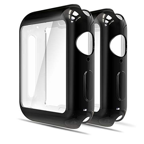 Simpeak 2-Stück Hülle Kompatibel mit Apple Watch 40mm Series 6/SE/5/4, Schutzhülle Leicht Weiche Silikon Ultradünne TPU Case Kompatibel für iWatch 40mm - Schwarz Simpeak 2-Stück Hülle Kompatibel mit Apple Watch 40mm Series 6/SE/5/4, Schutzhülle Leicht Weiche Silikon Ultradünne TPU Case Kompatibel für iWatch 40mm - Schwarz von Simpeak