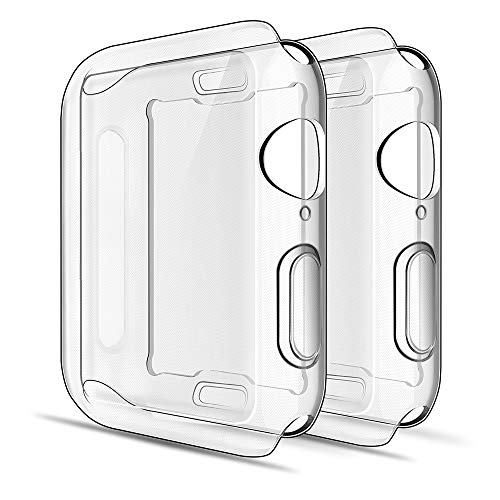 Simpeak 2-Stück Hülle Kompatibel mit Apple Watch 40mm Series 6/SE/5/4, Schutzhülle Leicht Weiche Silikon Ultradünne TPU Case Kompatibel für iWatch 40mm - Transparent von Simpeak