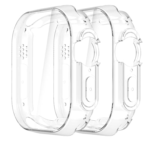 Simpeak 2-Stück Hülle Kompatibel mit Apple Watch Ultra 2/Ultra 49mm, Schutzhülle Leicht Weiche Silikon Ultradünne TPU Case Kompatibel für iWatch 45mm - Transparent von Simpeak