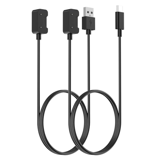 Simpeak 2 Stück Ladegerät Kompatibel mit Samsung Galaxy Fit 3, 100cm Ersatz USB Ladekabel und Type C Ladekabel für SM-R390- Schwarz von Simpeak