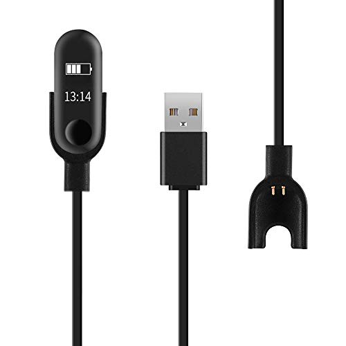 Simpeak 2-Stück Ladekabel Kompatibel mit Xiaomi Mi Band 3, USB Kabel Kompatibel für Xiaomi Mi Band 3 Smartwatch USB Lade - Schwarz von Simpeak