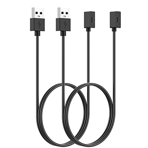 Simpeak 2-Stück Ladekabel Kompatibel mit Redmi Watch 5 Active/Watch 5 Lite/Watch 5/Watch 4/Watch 3 Active/Redmi Band 3, USB Kabel Kompatibel mit Xiaomi Band 10/9/8, Smartwatch USB Lade 100cm, Schwarz von Simpeak