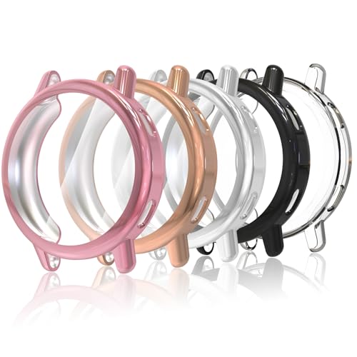 Simpeak 5-Stück Hülle Kompatibel mit Garmin Vivoactive 5, Schutzhülle Leicht Weiche Silikon Ultradünne TPU Case für Vivoactive 5 - Transparent/Rosa/Silber/Schwarz/Roségold Simpeak 5-Stück Hülle Kompatibel mit Garmin Vivoactive 5, Schutzhülle Leicht Weiche Silikon Ultradünne TPU Case für Vivoactive 5 - Transparent/Rosa/Silber/Schwarz/Roségold von Simpeak