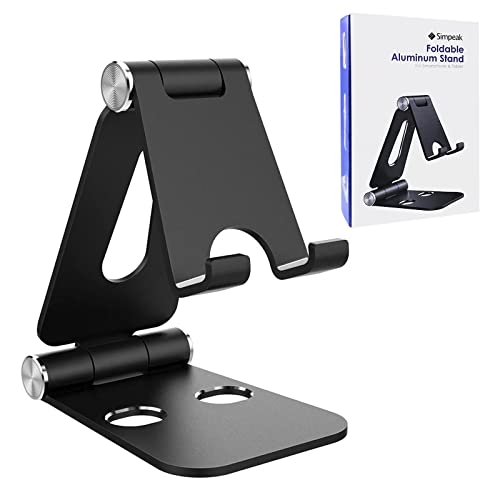 Simpeak Handy Ständer, Faltbar Switch Ständer, Universal Halter, Halterung Verstellbare kompatibel mit 4-10 Zoll Handys, Switch und Tablets - Schwarz Simpeak Handy Ständer, Faltbar Switch Ständer, Universal Halter, Halterung Verstellbare kompatibel mit 4-10 Zoll Handys, Switch und Tablets - Schwarz von Simpeak