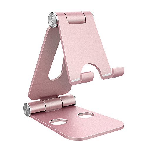 Simpeak Handy Ständer, Faltbar Switch Ständer, Universal Halter, Halterung Verstellbare kompatibel mit 4-10 Zoll Handys und Tablets - Roségold von Simpeak