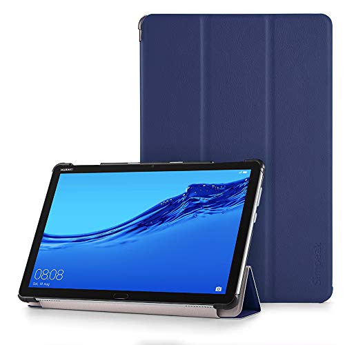 Simpeak Hülle Kompatibel für Huawei Mediapad M5 Lite 10 Zoll, Ultra Dünn mit Standfunktion Kompatibel mit Mediapad M5 Lite Schutzhülle Case - Blau von Simpeak
