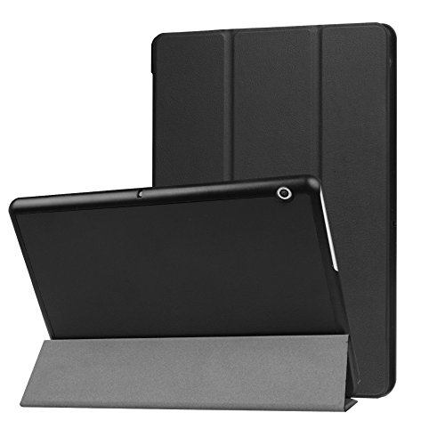 Simpeak Hülle kompatibel für Huawei MediaPad T3, Ultra Dünn Schutzhülle mit Standfunktion und Auto Schlaf/Wachen, PU Leder Case - Schwarz von Simpeak