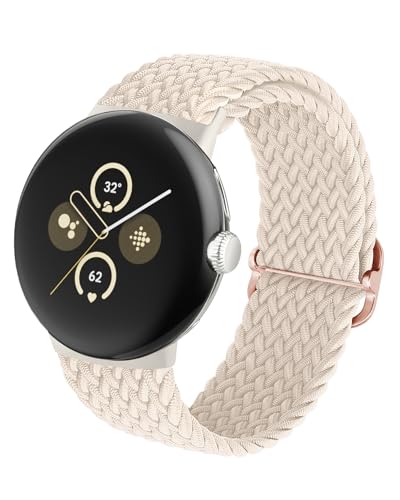 SimpleThings Geflochtene Armbänder für Google Pixel Watch 2 Armband/Pixel Watch 1 Band/3 Armband(41mm), Verstellbare Atmungsaktive Sportschlaufe Nylon für Google Watch Herren Damen von SimpleThings