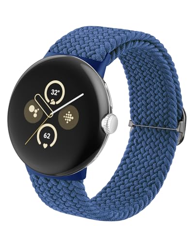 SimpleThings Geflochtene Armbänder für Google Pixel Watch 2 Armband/Pixel Watch 1 Band/3 Armband(41mm), Verstellbare Atmungsaktive Sportschlaufe Nylon für Google Watch Herren Damen von SimpleThings