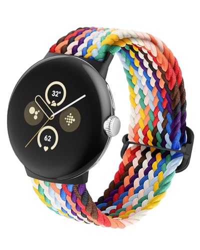 SimpleThings Geflochtene Armbänder für Google Pixel Watch 2 Armband/Pixel Watch 1 Band/3 Armband(41mm), Verstellbare Atmungsaktive Sportschlaufe Nylon für Google Watch Herren Damen von SimpleThings