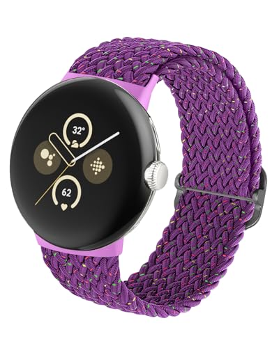 SimpleThings Geflochtene Armbänder für Google Pixel Watch 2/3(41mm)/1 Armband, Verstellbare Atmungsaktive Sportschlaufe Nylon für Pixel Watch Armband Herren Damen von SimpleThings