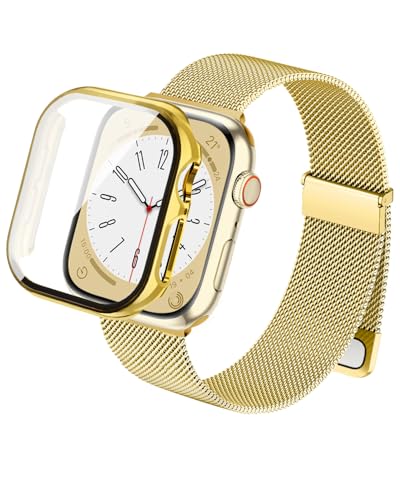 SimpleThings Kompatibel mit Milanaise Apple Watch Armband Serie 10 9 8 7 6 5 4 SE mit Hülle, Magnetische Metallschleife mit Schutzhülle für iWatch 46/45/44/42/41/40 mm SimpleThings Kompatibel mit Milanaise Apple Watch Armband Serie 10 9 8 7 6 5 4 SE mit Hülle, Magnetische Metallschleife mit Schutzhülle für iWatch 46/45/44/42/41/40 mm von SimpleThings