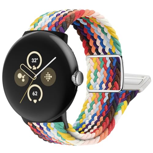 SimpleThings Magnetisches Nylon-Armband für Google Pixel Watch 3 41mm/2/1, Verstellbares Geflochtenes Elastisches für Pixel Watch Sportarmband SimpleThings Magnetisches Nylon-Armband für Google Pixel Watch 3 41mm/2/1, Verstellbares Geflochtenes Elastisches für Pixel Watch Sportarmband von SimpleThings