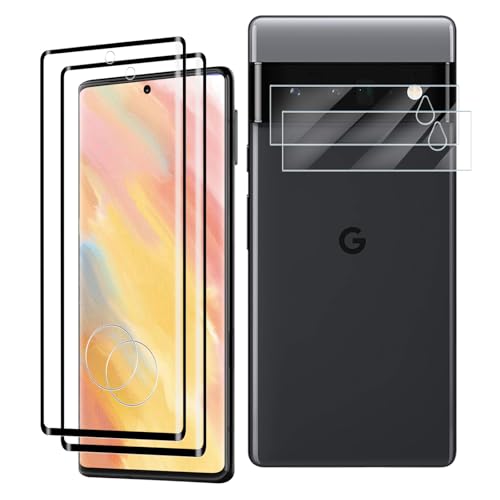 Simply Speakers 2 Stück für Panzerglas für Google Pixel 6 Pro Schutzfolie mit 2 Stück Kameraschutz, Displayschutz Pixel 6 Pro Schutzglas, Bildschirmschutz aus Gehärtetem Glas für Google 6 Pro von Simply Speakers