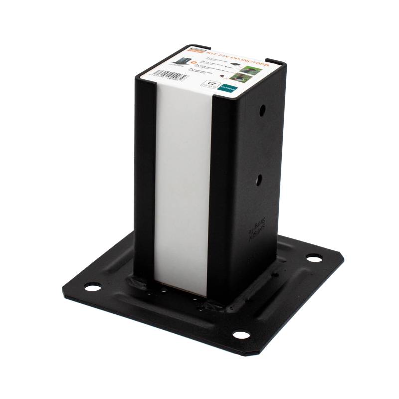 Simpson Pfostenhalter-Set SERIES BLACK inkl. Pfostenkappe 90 x 90 mm und Schrauben von Simpson Strong-Tie GmbH