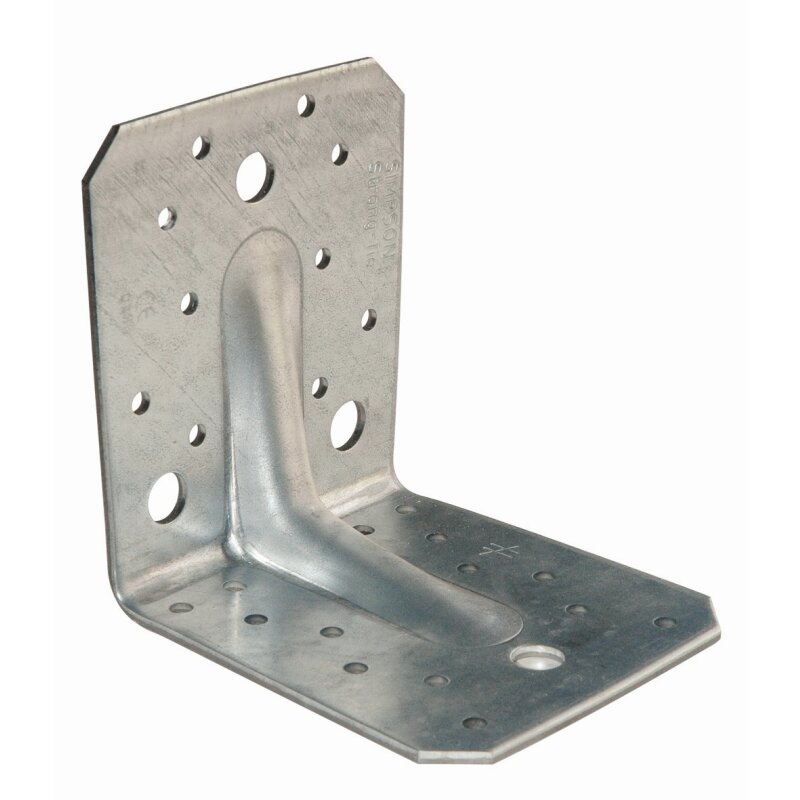 Simpson Winkelverbinder ABR70 mit Rippe 90 Grad Stahl verzinkt 70 x 70 x 55 x 2 mm von Simpson Strong-Tie GmbH