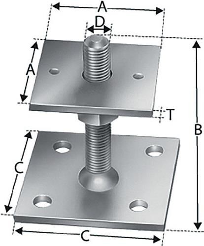 Simpson Strong Tie Stützenfuß 208x80x8,0mm STA st.verz.z.Schr. PPB80G von Simpson Strong Tie