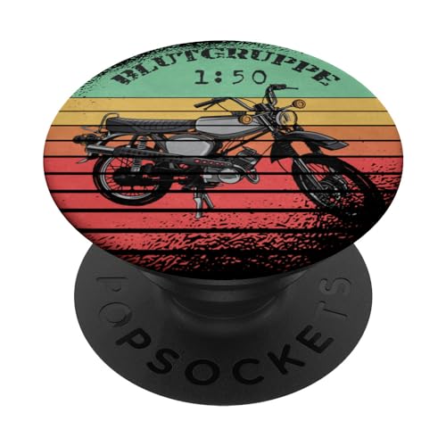 Simme Simson DDR Moped Zweitakt S51 Vintage Blutgruppe 1:50 PopSockets mit austauschbarem PopGrip von Simson Merch