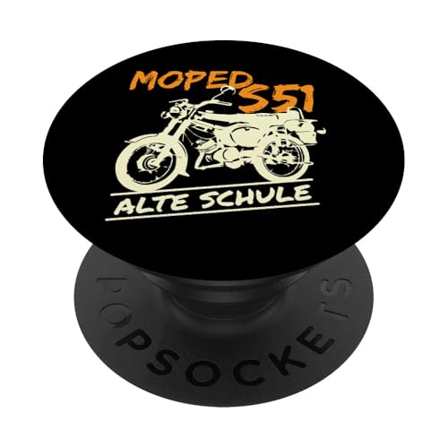 Alte Schule Simson S51 Fanartikel Moped PopSockets Klebender PopGrip von Simson S51 Ossi Liebe