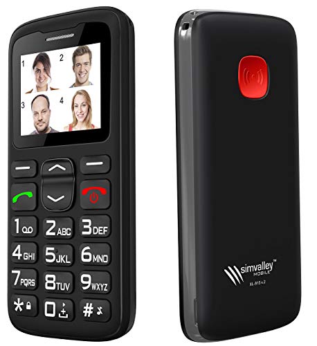 simvalley MOBILE Rentner Handy: Komfort-Handy XL-915 V2 mit Garantruf Premium (Senioren, Senioren, ohne Vertrag) von simvalley MOBILE