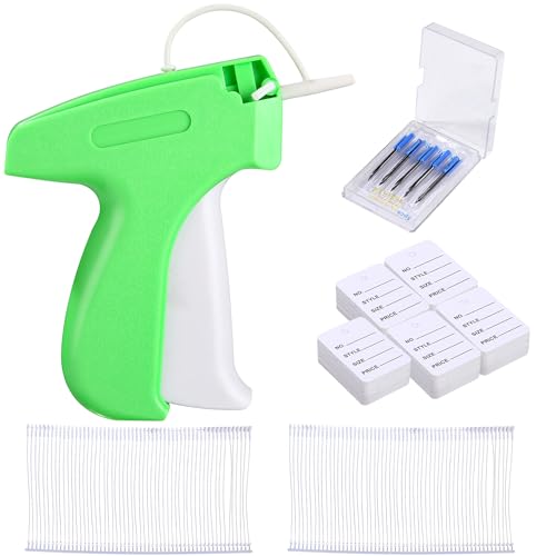 SinLaw Etikettierpistol, Preisschilder mit 5 Ersatzstiften+3000 Heftfäden+50 Blatt Etiketten,Heftpistole,ABS Material Etikettiermaschine,Etikett Pistole für Preisschilder und Markenetiketten (grün) von SinLaw