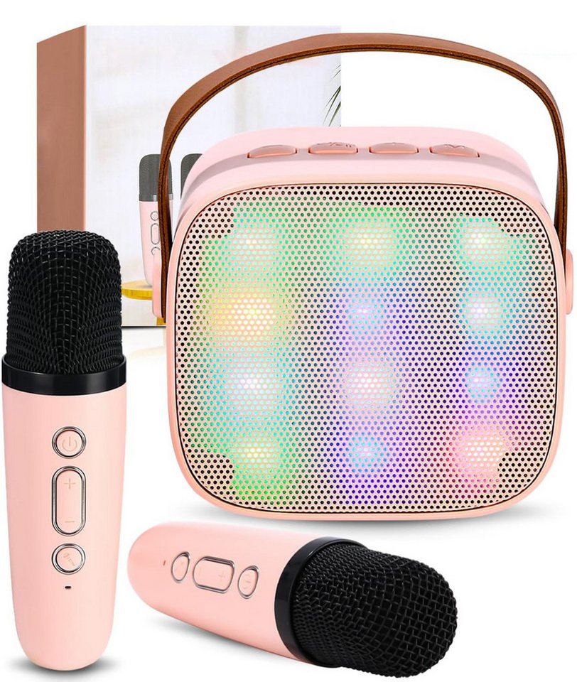 SinLaw Tragbares Bluetooth Karaoke Maschine für Kinder Erwachsene Karaoke-Maschine (Mit Sprachwechsler und LED-Leuchten) von SinLaw