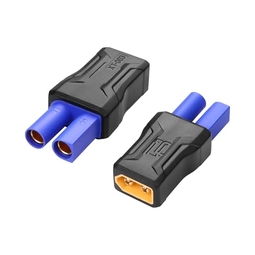SinLoon 2 Pack EC5 auf XT60 Stecker Adapter Wireless für RC FPV Drone Auto Lipo Batterie Ladegerät ES (EC5 Female to XT60 Male) von SinLoon