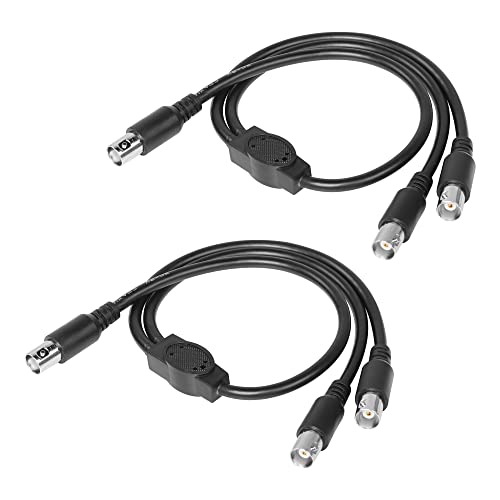 SinLoon 2er-Pack BNC-Splitterkabel, BNC-Buchse auf Dual-BNC-Buchse, Adapterkabel für CCTV-Überwachungskamera, Heimüberwachung, Closed-Circuit-TV-System(Female to 2 Female) von SinLoon