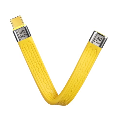 SinLoon 40 Gbit/s USB4 Typ C Verlängerungskabel 100 W PD Schnellladung 8K USB C auf USB C Flaches, schlankes FPC-Datenkabel für Laptop und Telefon (Female to Male) von SinLoon