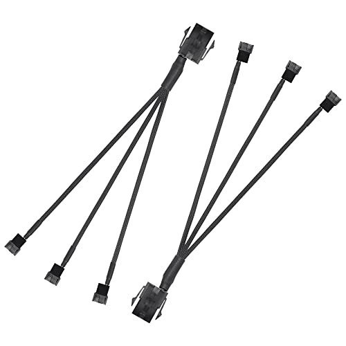 SinLoon 6-poliger PCIE-auf-3/4-poliger Lfter, 27 cm Kabel, 2 Stck, fr PC-Gehuselfter von SinLoon