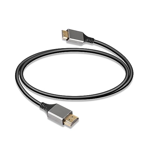 SinLoon 8K HDMI-auf-Mini-HDMI-Kabel, 48 Gbit/s, ultradünnes HDMI-Stecker-auf-Mini-HDMI-Stecker-Kabel, unterstützt 8K@60 Hz Ultra HD für Projektor, Monitor, Camcorder, Laptop, Tablet, HDTV von SinLoon
