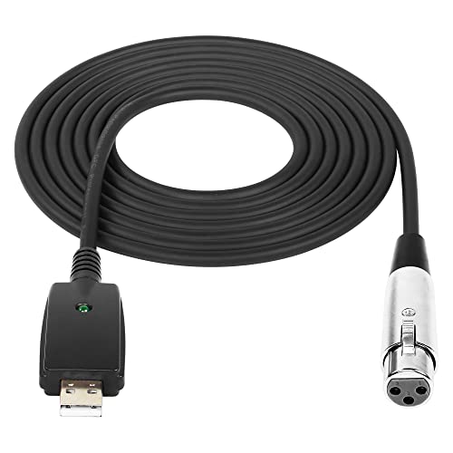 SinLoon Câble de microphone USB vers XLR 3 m USB mâle vers XLR femelle Câble convertisseur 3 broches Câble audio de studio pour instruments d'enregistrement de chant karaoké ou de microphones von SinLoon