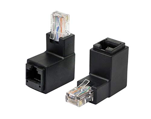 SinLoon Ethernet Adapter, Cat5e/Cat6 RJ45 Stecker auf Buchse Ethernet Adapter (gerade) Up Angle von SinLoon